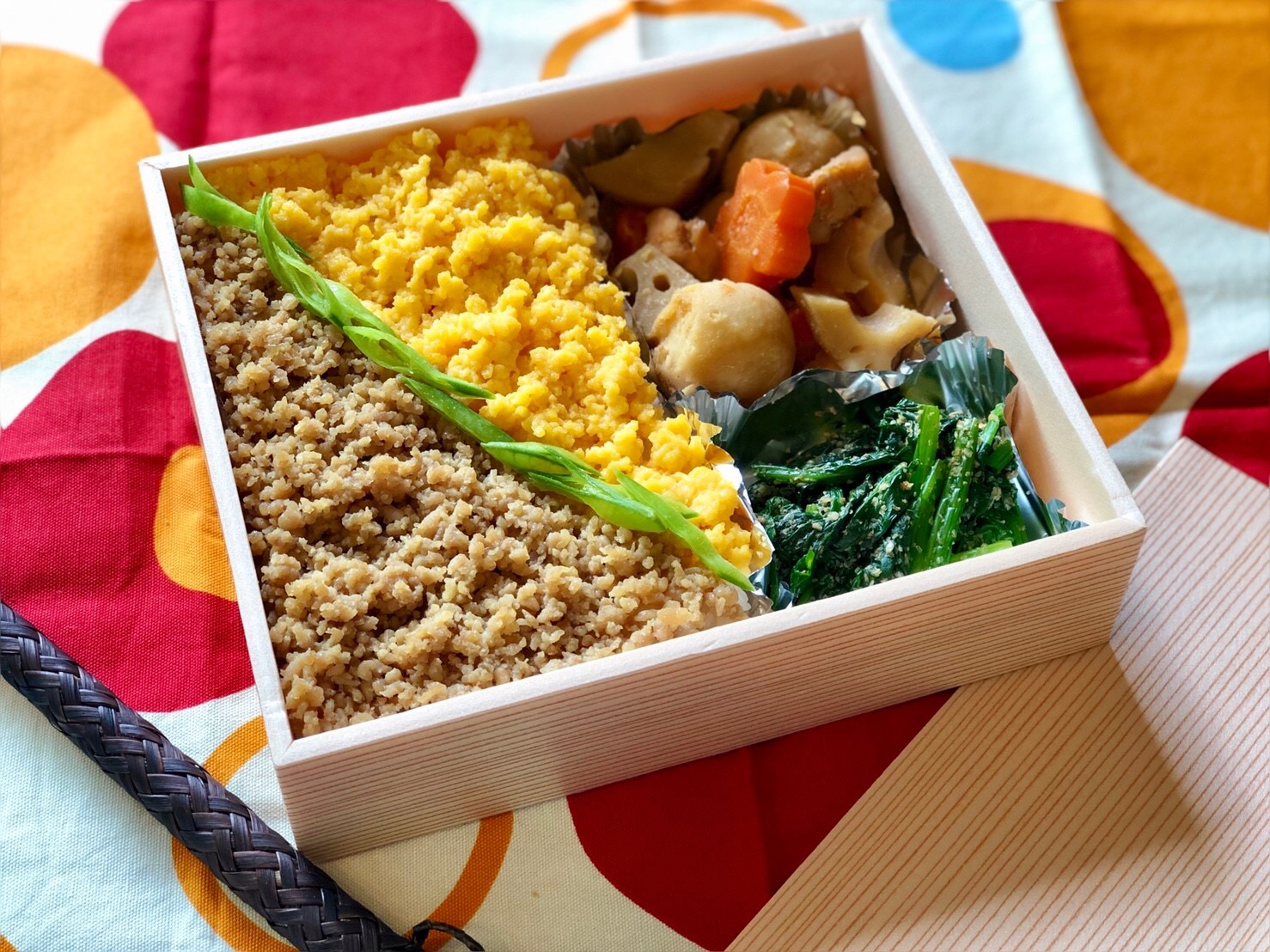 Colorful Japanese Soboro Bento Cooking Class
